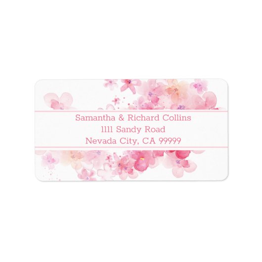 Fijne Waterverf Floral Etiket (Voorkant)