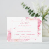 Fijne Waterverf Floral RSVP Kaartje (Staand voorkant)