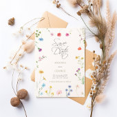 Fijne Waterverf Floral Save The Date