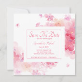 Fijne Waterverf Floral Save The Date (Voorkant)