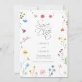 Fijne Waterverf Floral Save The Date (Voorkant)
