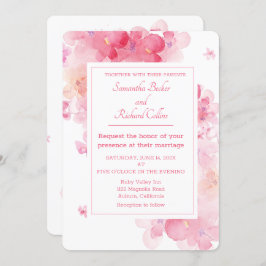 Fijne Waterverf Floral Wedding Kaart