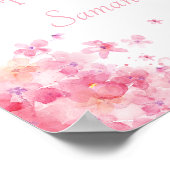 Fijne Waterverf Floral Wedding Poster (Hoek)