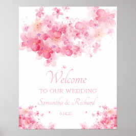 Fijne Waterverf Floral Wedding Poster