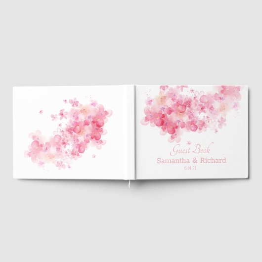 Fijne Waterverf Floral Wedding Poster Guest Bo Gastenboek (Volledig)