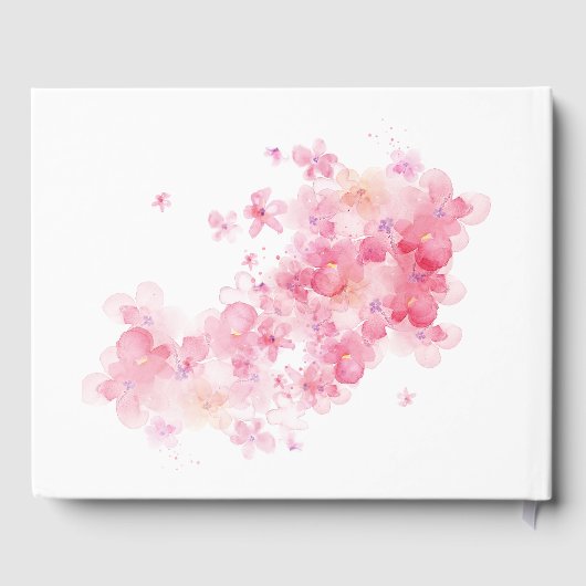 Fijne Waterverf Floral Wedding Poster Guest Bo Gastenboek (Achterkant)