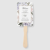 Fijne Waterverf Hydrangea Floral | Weddenschap Handwaaier (Voorkant)