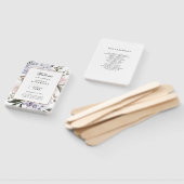 Fijne Waterverf Hydrangea Floral | Weddenschap Handwaaier (Niet-gemonteerd)