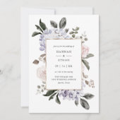 Fijne Waterverf Hydrangea Floral | Weddenschap Kaart (Voorkant)