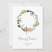 Fijne Waterverf kerstmis Feestdagenkaart (Voorkant)