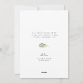 Fijne Waterverf kerstmis Feestdagenkaart (Achterkant)