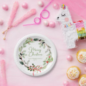 Fijne Waterverf kerstmis Papieren Bordje (Feest)