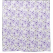 Fijne Waterverf Paarse Bloemen Douchegordijn (Voorkant)