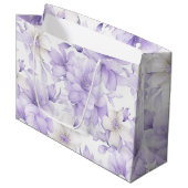 Fijne Waterverf Paarse Bloemen Groot Cadeauzakje (Voorkant Gekanteld)