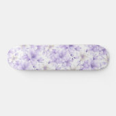 Fijne Waterverf Paarse Bloemen Persoonlijk Skateboard (Horizontaal)