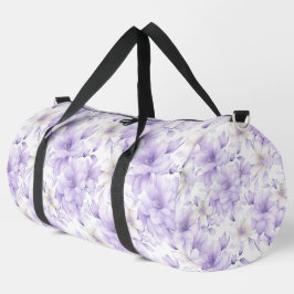 Fijne Waterverf Paarse Bloemen Plunjezak