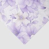 Fijne Waterverf Paarse Bloemen Tissuepapier (Detail)