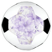 Fijne Waterverf Paarse Bloemen Voetbal (Gedraaid)