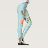 Fijne waterverf roos leggings (Rechts)