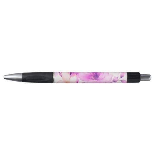 Fijne Waterverf Roze Bloemen Pen (Voorkant)