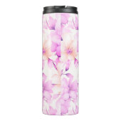 Fijne Waterverf Roze Bloemen Thermosbeker (Achterkant)