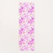 Fijne Waterverf Roze Bloemen Yogamat (Voorkant)