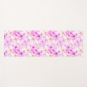 Fijne Waterverf Roze Bloemen Yogamat (Voorkant (horizontaal))