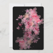 Fijne Waterverf Roze Floral bruiloft Kaart (Achterkant)