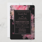 Fijne Waterverf Roze Floral bruiloft Kaart (Voorkant)