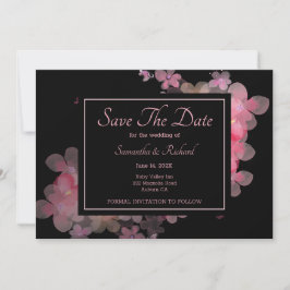 Fijne Waterverf Roze Floral Kaart