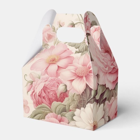 Fijne Waterverf Roze Rozen & Appelbloesems Bedankdoosjes (Voorkant Zijde)