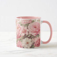 Fijne Waterverf Roze Rozen & Appelbloesems