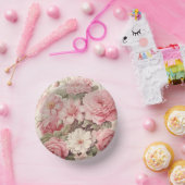 Fijne Waterverf Roze Rozen & Appelbloesems Papieren Kommen (Feest)