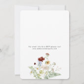 Fijne Waterverf Wildbloemen bruiloft Kaart (Achterkant)