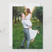 Fijne Waterverf Wildbloemen Foto Gold Wedding Kaart (Achterkant)