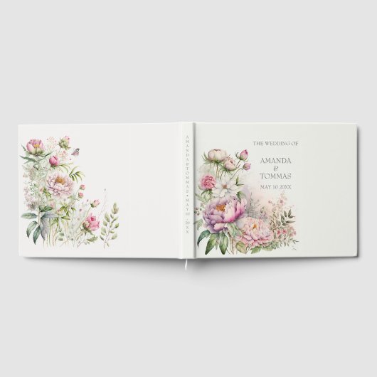 Fijne Waterverf Wilde Bloemen Gastboek Gastenboek (Volledig)