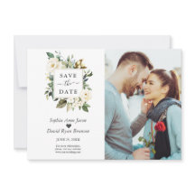 Fijne Waterverf Witte bloemen Foto bruiloft