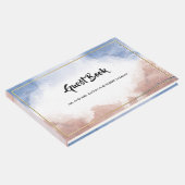 Fijne waterverf zinspeelt op golven gastenboek (Hoek)