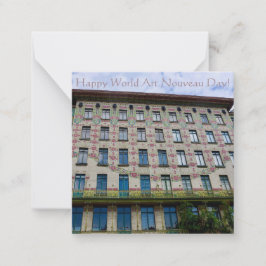 Fijne Wereld Kunst Nieuwe Dag! Notitiekaartje