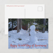 Fijne Werelddag van Snowman! Briefkaart (Voorkant / Achterkant)