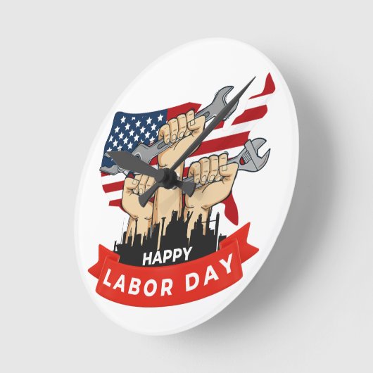 Fijne werkdag ronde klok (Hoek)