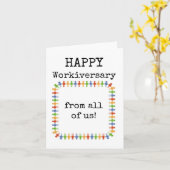 Fijne Werkverjaardag Van Ons Allen Kaart (Gele Bloem)