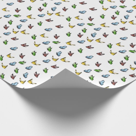 Fijne Whimsical Rustic Butterfly Summer Cadeaupapier (Hoek)