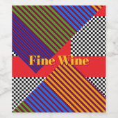 Fijne wijn etiket (Enkel label)