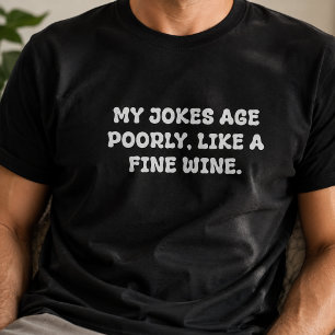 Fijne Wijn Veroudering Vader Grap Typografie T-shirt
