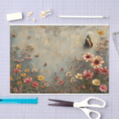 Fijne Wildbloemen en een Vlinder Tissuepapier (Craft)