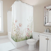 Fijne wilde bloem douchegordijn (In situ)