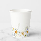 Fijne wilde bloem papieren bekers (Achterkant)