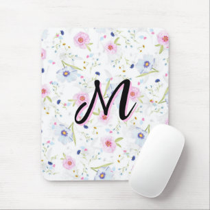 Fijne Wilde Bloem Script Monogram M Coquette Muismat