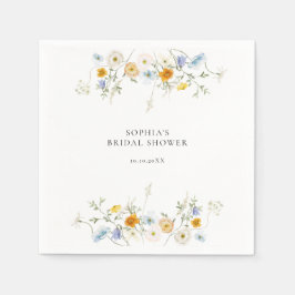 Fijne wilde bloem servet